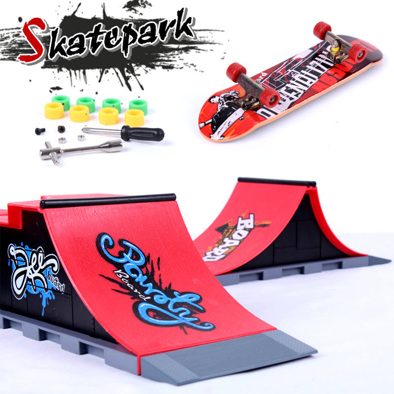 Skatepark Finger Skating Board Ramp With Parts – skatemini
