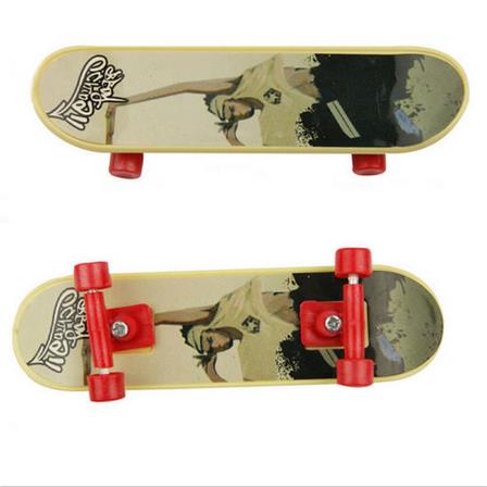 Black and Yellow Fingerboard Skateboard