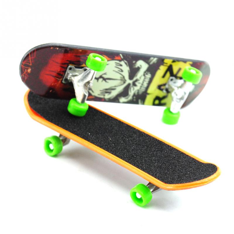 Black and Green Fingerboard Skateboard