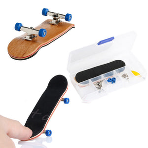 Wooden Fingerboard Skateboard with Bearings Case